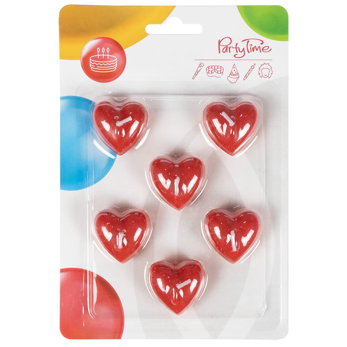 Walentynkowe świeczki w kształcie serc 6szt DS3485 Arpex